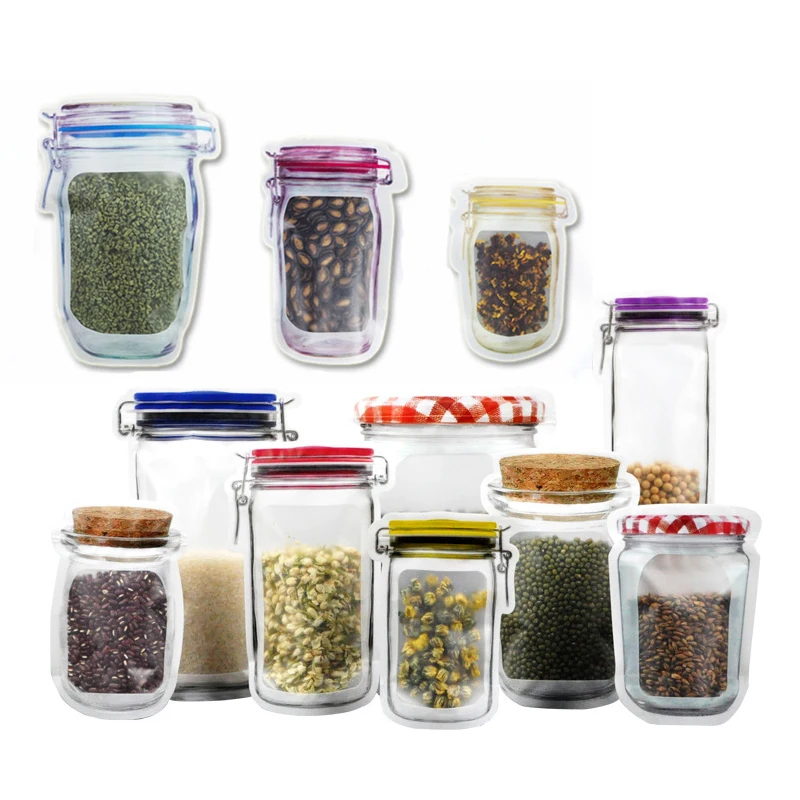 Mason Jar Storage Bags Reusable Zipper Food Moistureproof Prevent Leakproof Bag Snack Sandwich Storage Bags for Home A-321
Mason Jar Storage Bags Reusable Zipper Food Moistureproof Prevent Leakproof Bag Snack Sandwich Storage Bags for Home A-321