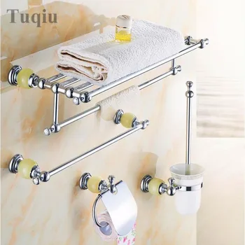 Free transportation, high quality all copper materials, green jade base, chrome bathroom hardware pendant set
Free transportation, high quality all copper materials, green jade base, chrome bathroom hardware pendant set
