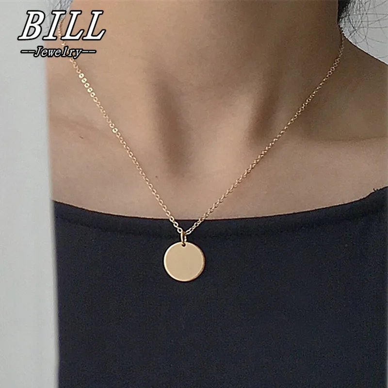 N1081 Minimalist Jewelry Clavicle Round Coin Pendant Necklaces Women Chain Collares Fashion Jewelry OL Bijoux ras de cou 2018
N1081 Minimalist Jewelry Clavicle Round Coin Pendant Necklaces Women Chain Collares Fashion Jewelry OL Bijoux ras de cou 2018