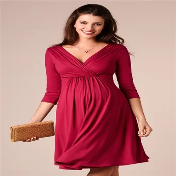 Maternity Women Dress Summer Half Sleeve Sexy V-Neck Knee Length Dress New Mom Western Style High Elastic Bamboo Fiber Dresses
Maternity Women Dress Summer Half Sleeve Sexy V-Neck Knee Length Dress New Mom Western Style High Elastic Bamboo Fiber Dresses