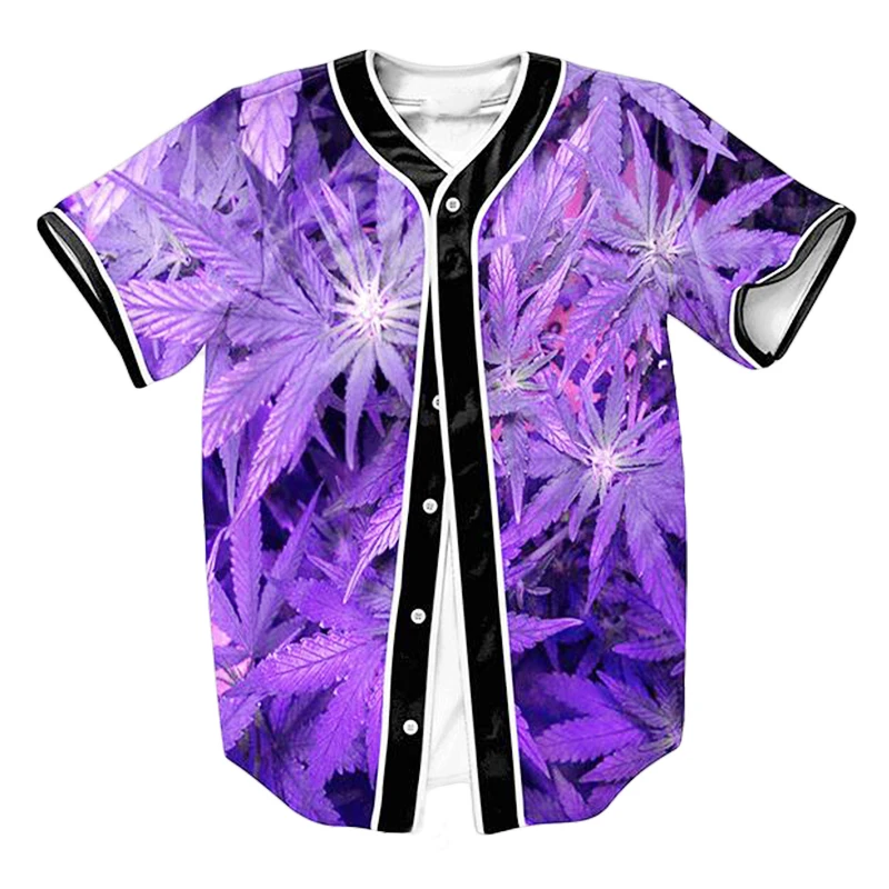 2017 New To Purple Weed Printed Men Jacket Short-sleeved Baseball Shirt Fashion 3D Men's T-shirt V-neck Hip-hop Tees
2017 New To Purple Weed Printed Men Jacket Short-sleeved Baseball Shirt Fashion 3D Men's T-shirt V-neck Hip-hop Tees