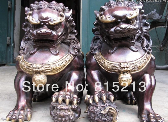 Bi00727 11 "Китайская Красная бронзовая медная зловещая игрушка talisman Fu Foo Dogs, пара львов, статуэтка
Bi00727 11 "Китайская Красная бронзовая медная зловещая игрушка talisman Fu Foo Dogs, пара львов, статуэтка