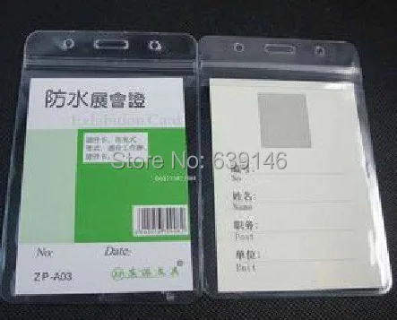 1000pcs Transparent Vertical 68X110mm Soft Waterproof ID Badge Holders PVC Name Card Case Certificate plastic Horizontal
1000pcs Transparent Vertical 68X110mm Soft Waterproof ID Badge Holders PVC Name Card Case Certificate plastic Horizontal