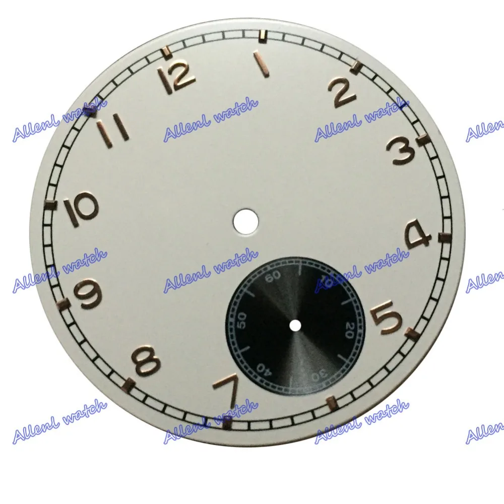38.9mm Watch accessories White Dial gold markers fit for asian hand winding 6498 movement sub second dial at 6 o'clock
38.9mm Watch accessories White Dial gold markers fit for asian hand winding 6498 movement sub second dial at 6 o'clock