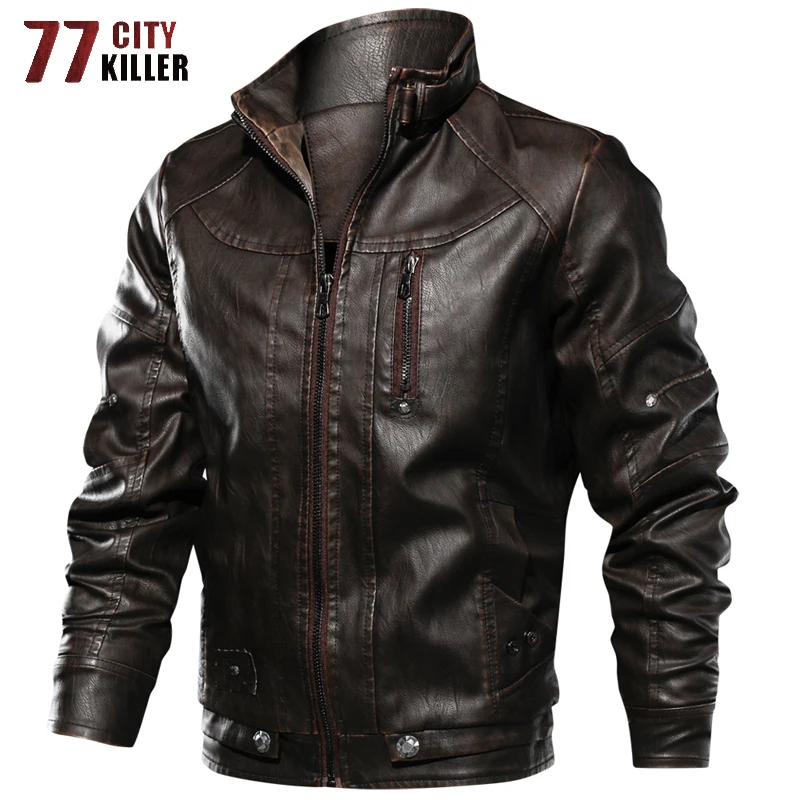 77City Killer Motorcycle Leather Jacket Men Euro Size S-XXL Outwear Slim Fit PU Leather Coats Male jaqueta de couro Dropshipping
77City Killer Motorcycle Leather Jacket Men Euro Size S-XXL Outwear Slim Fit PU Leather Coats Male jaqueta de couro Dropshipping