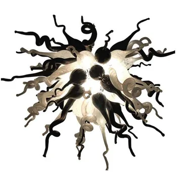 Small White and Black Glass Chandelier LED Bulbs Modern Art Deco Style Hand Blown Glass Light Lamps
Small White and Black Glass Chandelier LED Bulbs Modern Art Deco Style Hand Blown Glass Light Lamps