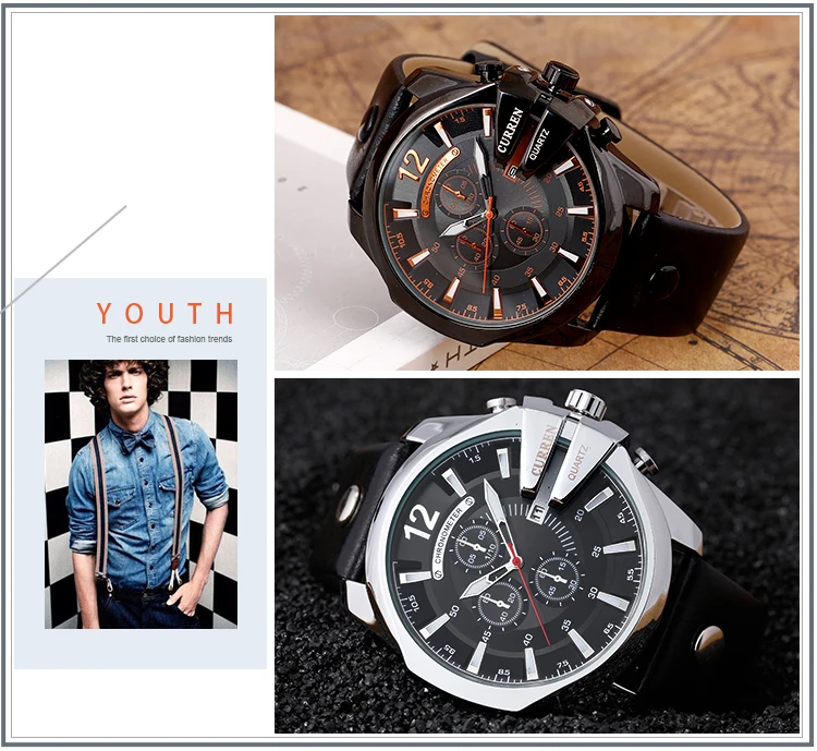 Men Watch 2019 CURREN Men's Quartz Wristwatches Male Clock Top Brand Luxury Reloj Hombres Leather Wrist Watches with Calendar Men Watch 2019 CURREN Men's Quartz Wristwatches Male Clock Top Brand Luxury Reloj Hombres Leather Wrist Watches with Calendar