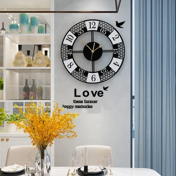 Large Turntable Silent Round Wall Clock Modern Design Wall Stickers Metal Pointer Living Room Circle Hanging Clock Free Shipping 
Large Turntable Silent Round Wall Clock Modern Design Wall Stickers Metal Pointer Living Room Circle Hanging Clock Free Shipping