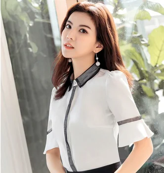 2019 Spring Summer Half Sleeve Women Blouses and Shirts Ladies Office Blouse Business Work Wear Female Casual Tops Clothes
2019 Spring Summer Half Sleeve Women Blouses and Shirts Ladies Office Blouse Business Work Wear Female Casual Tops Clothes
