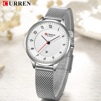 CURREN Relogio Feminino Fashion Women Stainless Steel Analog Quartz Wrist Watch Simple Style Lady Watches Silver Male Clock
CURREN Relogio Feminino Fashion Women Stainless Steel Analog Quartz Wrist Watch Simple Style Lady Watches Silver Male Clock