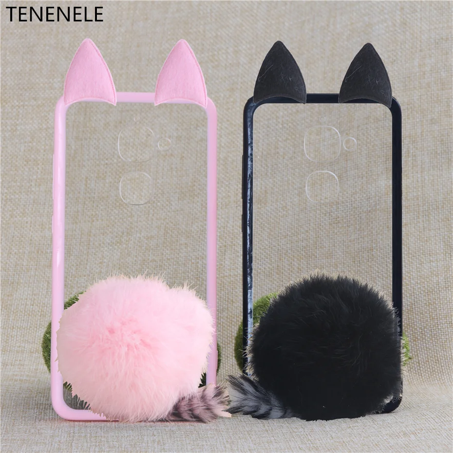 TENENELE Phone Case 5.5'ɿor LeEco Le 2/2Pro X527 Cute Fur Furry Ball Rabbit Cover Soft Transparent Silicon Cases S3 X626 |