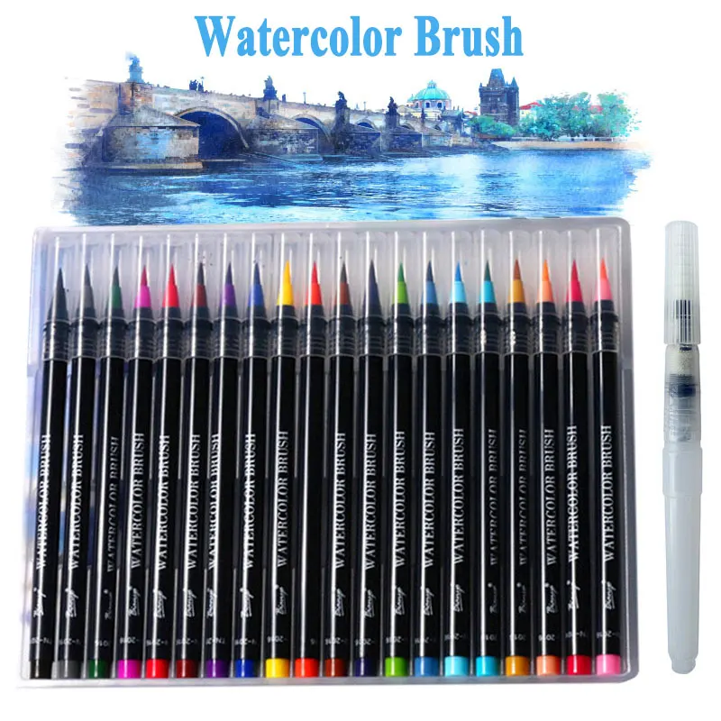 20Color+1Pen Set Premium Drawing Painting Soft Brush Pen Watercolor Brush Markers Pen For Coloring Books Manga Comic Calligraphy
20Color+1Pen Set Premium Drawing Painting Soft Brush Pen Watercolor Brush Markers Pen For Coloring Books Manga Comic Calligraphy