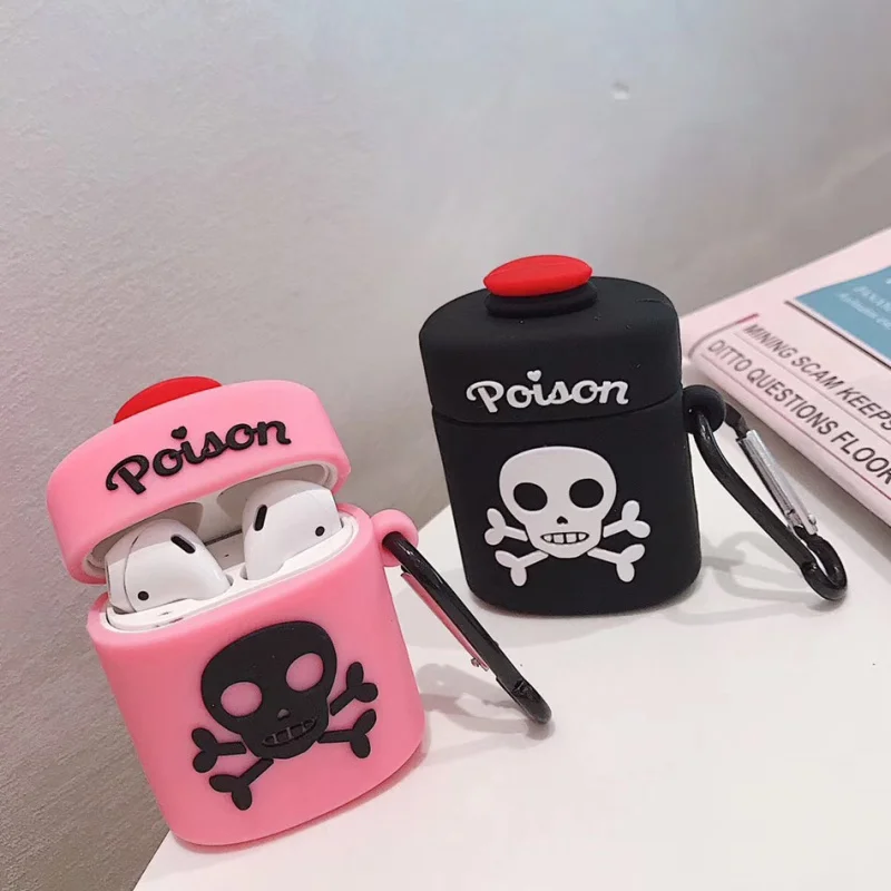 For AirPods Case Skull Earphone Silica gel Case For Apple Airpods 2 Charging box Cover Soft Protect Fundas with Carabiner Hook
For AirPods Case Skull Earphone Silica gel Case For Apple Airpods 2 Charging box Cover Soft Protect Fundas with Carabiner Hook