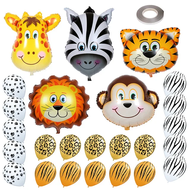 25pcs Theme Jungle Safari Latex Balls Animals Head Foil Balloons Baby Gifts Birthday Party Decorations Monkey Tiger Lion Zebra
25pcs Theme Jungle Safari Latex Balls Animals Head Foil Balloons Baby Gifts Birthday Party Decorations Monkey Tiger Lion Zebra