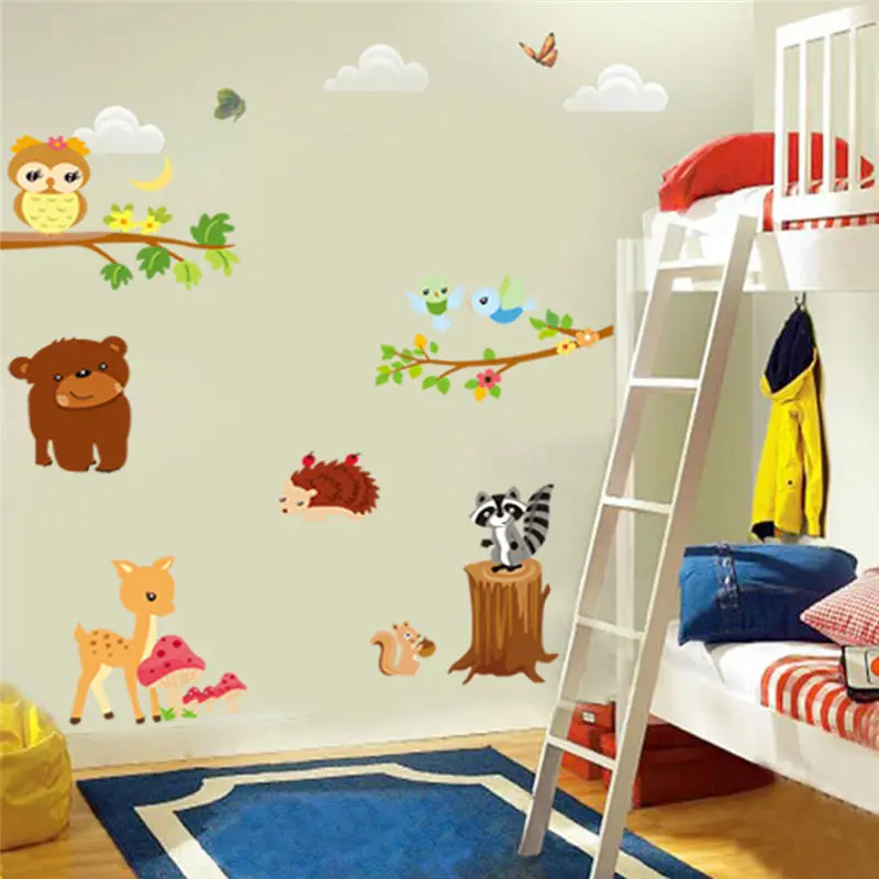 Lovely Bear Owl Deer Squirrel Bird Animal Wall Sticker For Kindergarten Kids Room Home Decoration Cartoon Safari Mural Art Decal
Lovely Bear Owl Deer Squirrel Bird Animal Wall Sticker For Kindergarten Kids Room Home Decoration Cartoon Safari Mural Art Decal