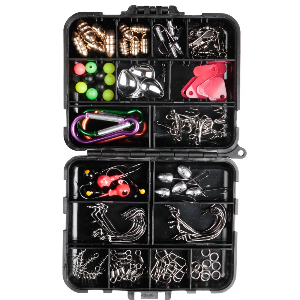 130pcs/lot LUSHAZER fishing Metal spinner Spoon accessories Fishing Accessories Hooks Swivels Lead Sinker Carp | Спорт и развлечения