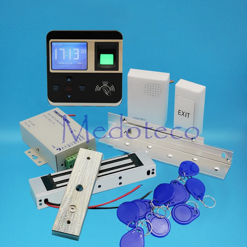 Full Fingerprint Access Control System Kit 125khz EM Card Access Controller +350lbs Magnetic Lock + ZL Bracket
Full Fingerprint Access Control System Kit 125khz EM Card Access Controller +350lbs Magnetic Lock + ZL Bracket