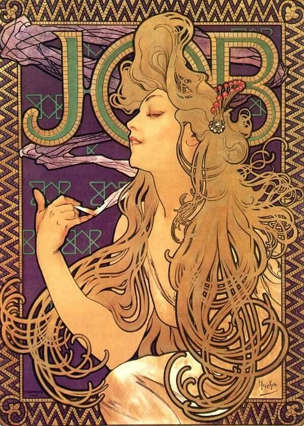 Alphonse Mucha Job Cigarettes print reproduction silk poster home decoration painting wall sticker
Alphonse Mucha Job Cigarettes print reproduction silk poster home decoration painting wall sticker