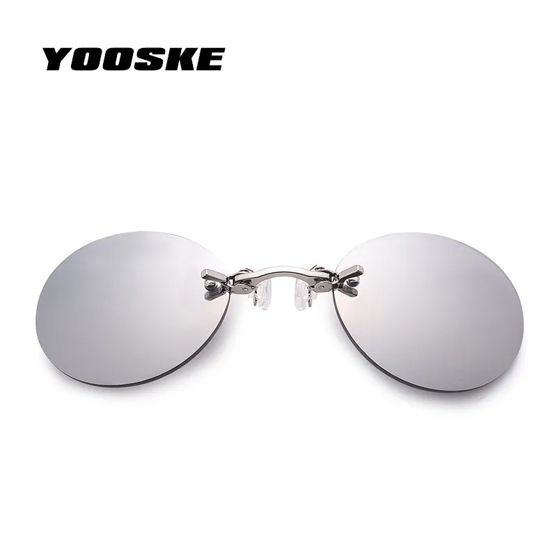 YOOSKE Clip On Nose Sunglasses Men Vintage Mini Round Sun Glasses Hacker Empire Matrix Morpheus Rimless Sunglasses UV400
YOOSKE Clip On Nose Sunglasses Men Vintage Mini Round Sun Glasses Hacker Empire Matrix Morpheus Rimless Sunglasses UV400