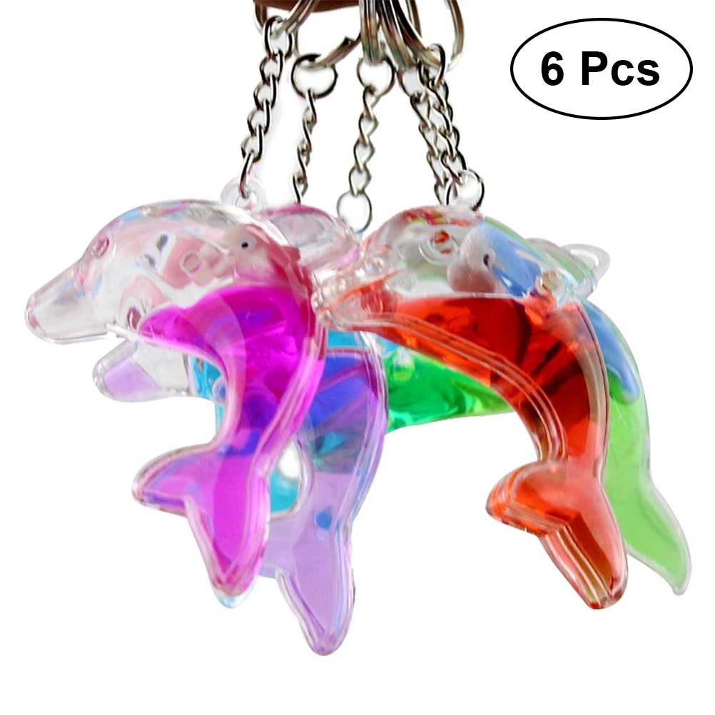 6 Pcs Dolphin Liquid Keychain Floating Key Ring Clear Acrylic Filled Key Pendant(Random Color)
6 Pcs Dolphin Liquid Keychain Floating Key Ring Clear Acrylic Filled Key Pendant(Random Color)