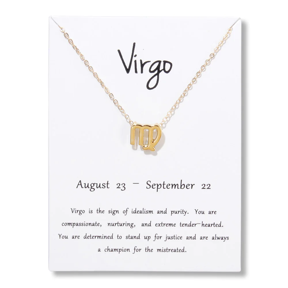 Fashion Jewelry 12 Constellation Virgo Pendant Necklaces For Women Zodiac Chains Necklace Gold Color Valentine's Gifts
Fashion Jewelry 12 Constellation Virgo Pendant Necklaces For Women Zodiac Chains Necklace Gold Color Valentine's Gifts