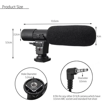 Etmakit 3.5mm Universal Microphone External Stereo Mic for Canon Nikon DSLR Camera DV Camcorder NK-Shopping
Etmakit 3.5mm Universal Microphone External Stereo Mic for Canon Nikon DSLR Camera DV Camcorder NK-Shopping