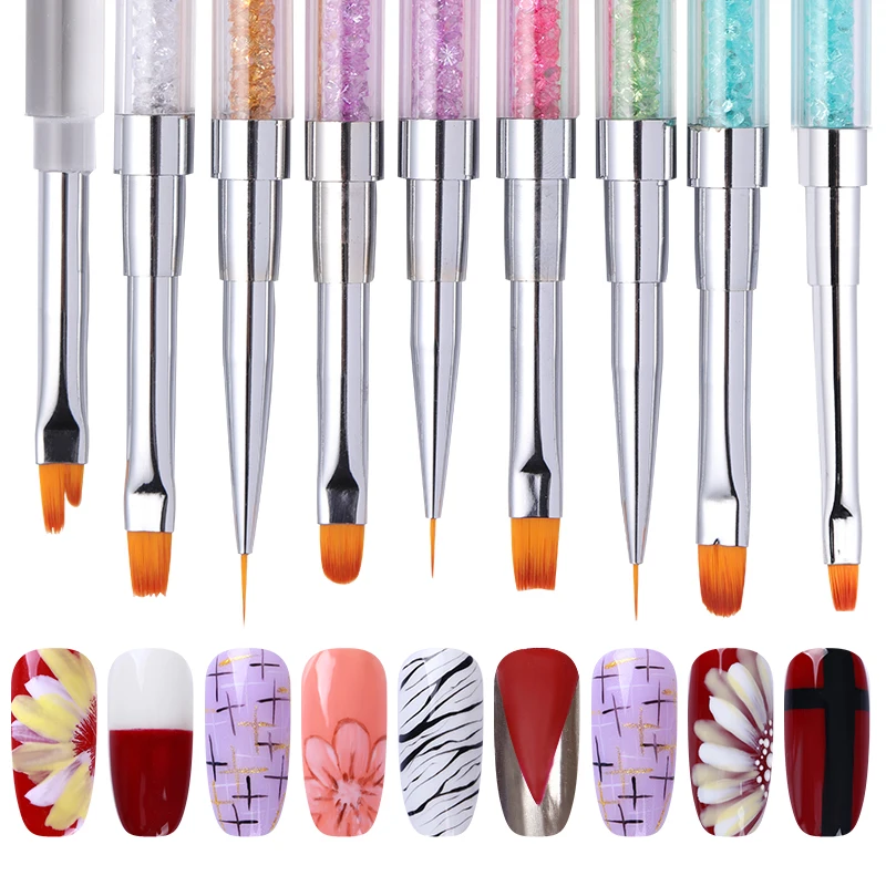 Nail Brush Dual-ended Drawing Liner Painting Pen UV Nail Tips Extension Rhinestone Handle Manicure Nail Art Tools
Nail Brush Dual-ended Drawing Liner Painting Pen UV Nail Tips Extension Rhinestone Handle Manicure Nail Art Tools
