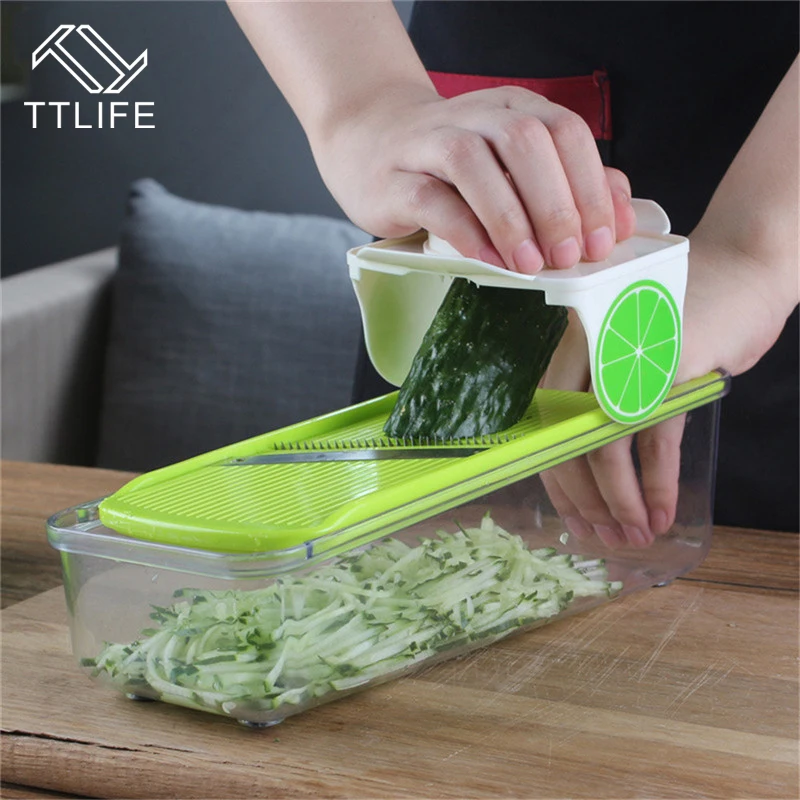 TTLIFE Mandoline Slicer Manual Vegetable Cutter with 4 Interchangeable Blades Multifunctional Chopper Kitchen Tools
TTLIFE Mandoline Slicer Manual Vegetable Cutter with 4 Interchangeable Blades Multifunctional Chopper Kitchen Tools