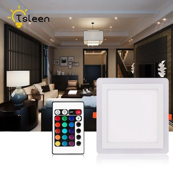 TSLEEN Dimmable Ceiling Light Led Panel LED Lamp 12W Colorful Party Lamp RGB Deco Bedroom Lighting light Recessed
TSLEEN Dimmable Ceiling Light Led Panel LED Lamp 12W Colorful Party Lamp RGB Deco Bedroom Lighting light Recessed