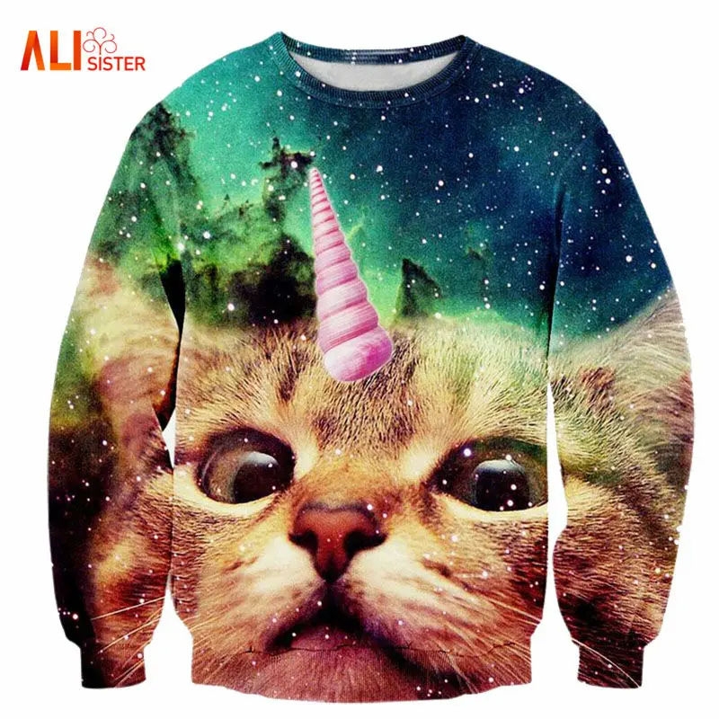 Alisister 2019 New Fashion Men/women's Unicorn Cat Hoodie Winter/autumn 3d Galaxy Sweatshirts Clothes Harajuku Animal Sweatshirt
Alisister 2019 New Fashion Men/women's Unicorn Cat Hoodie Winter/autumn 3d Galaxy Sweatshirts Clothes Harajuku Animal Sweatshirt