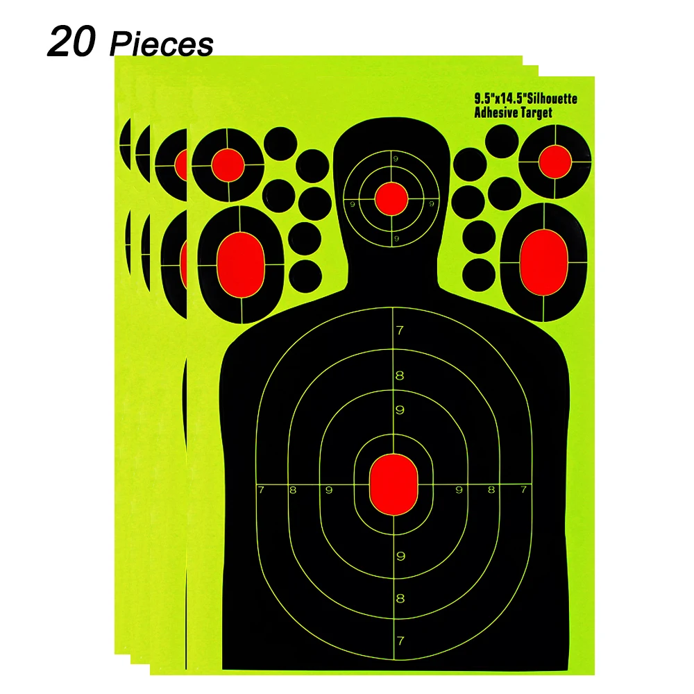 20 Pcs Adhesive Target Shooting Range Paper Target Splatter and Self Adhesive 9.5"*14.5" Paper
20 Pcs Adhesive Target Shooting Range Paper Target Splatter and Self Adhesive 9.5"*14.5" Paper