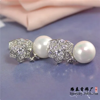 LSE806 wedding earring for women jewelry flower pearl silver earrings, free shipping
LSE806 wedding earring for women jewelry flower pearl silver earrings, free shipping