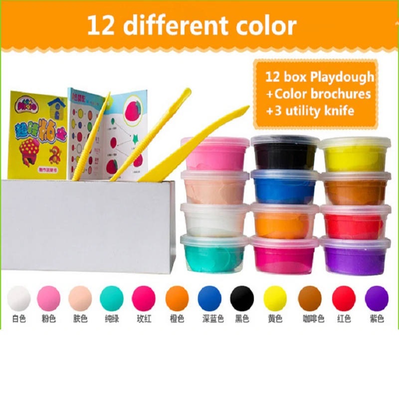12pcs/set slime clay DIY Malleable Fimo Polymer Modelling Soft Clay Blocks Plasticine Playdough clay for slime
12pcs/set slime clay DIY Malleable Fimo Polymer Modelling Soft Clay Blocks Plasticine Playdough clay for slime