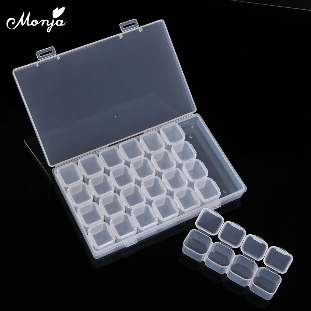 Monja Clear Plastic 28 Slots Jewelry Beads Organizer Holder Storage Box Women Rhinestone Nail Art Tools Case Display Stand
Monja Clear Plastic 28 Slots Jewelry Beads Organizer Holder Storage Box Women Rhinestone Nail Art Tools Case Display Stand