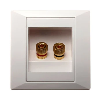 5x 2 Jack Speaker banana plug Wall Socket Connection Port