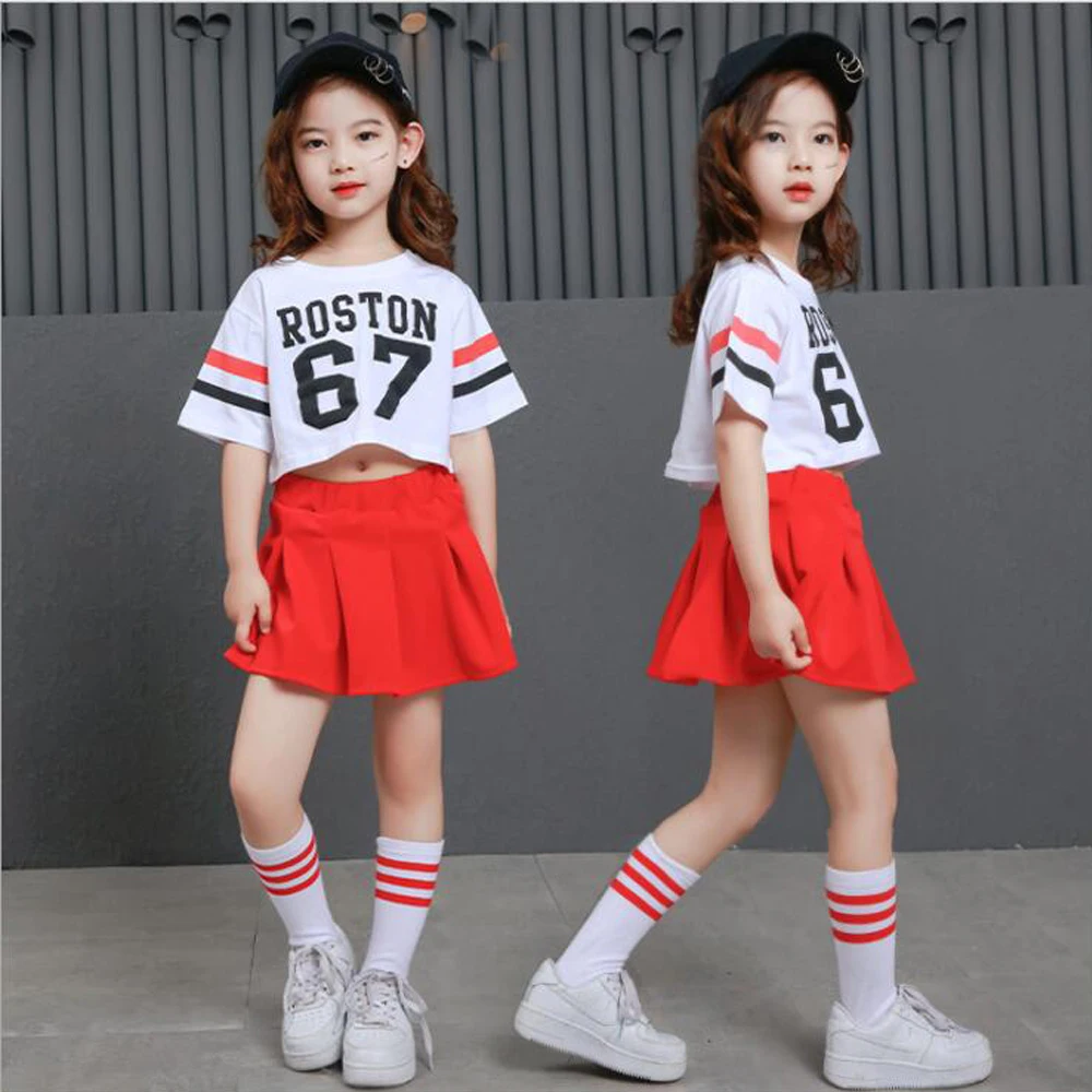 Girls Cool Loose Ballroom Hip Hop Jazz Dance Competition Costume Clothing Clothes for Children Outfits Crop T Shirt Dance Skirt 
Girls Cool Loose Ballroom Hip Hop Jazz Dance Competition Costume Clothing Clothes for Children Outfits Crop T Shirt Dance Skirt