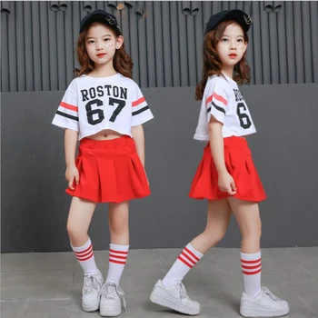 Girls Cool Loose Ballroom Hip Hop Jazz Dance Competition Costume Clothing Clothes for Children Outfits Crop T Shirt Dance Skirt
Girls Cool Loose Ballroom Hip Hop Jazz Dance Competition Costume Clothing Clothes for Children Outfits Crop T Shirt Dance Skirt