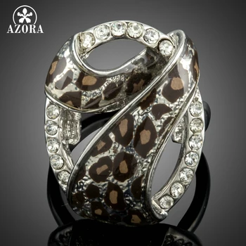 AZORA Brand Individuality White Gold Color Number 7 Pattern Design with Clear Austrian Rhinestone Leopard Finger Rings TR0213 
AZORA Brand Individuality White Gold Color Number 7 Pattern Design with Clear Austrian Rhinestone Leopard Finger Rings TR0213