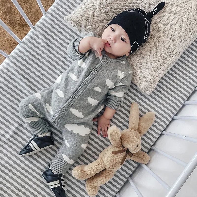 Baby Knitted Romper Cloud Pattern Pink Gray Color Baby Jumpsuit Autumn Winter Warm Baby Clothing Toddler Infant Costume
Baby Knitted Romper Cloud Pattern Pink Gray Color Baby Jumpsuit Autumn Winter Warm Baby Clothing Toddler Infant Costume
