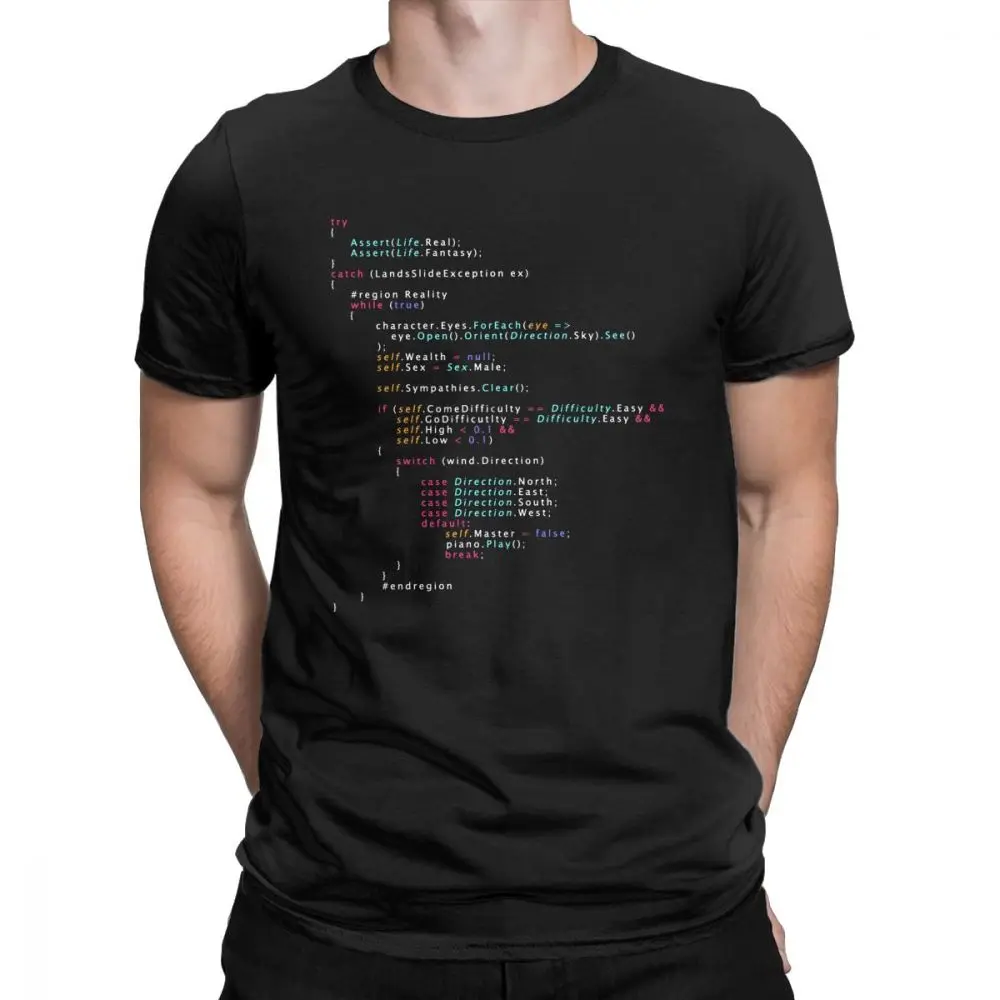 Real Life Coding Programming Color T-Shirts for Men Programmer Softwarea Short Sleeve Vintage Tees 100% Cotton Tops T Shirt
Real Life Coding Programming Color T-Shirts for Men Programmer Softwarea Short Sleeve Vintage Tees 100% Cotton Tops T Shirt