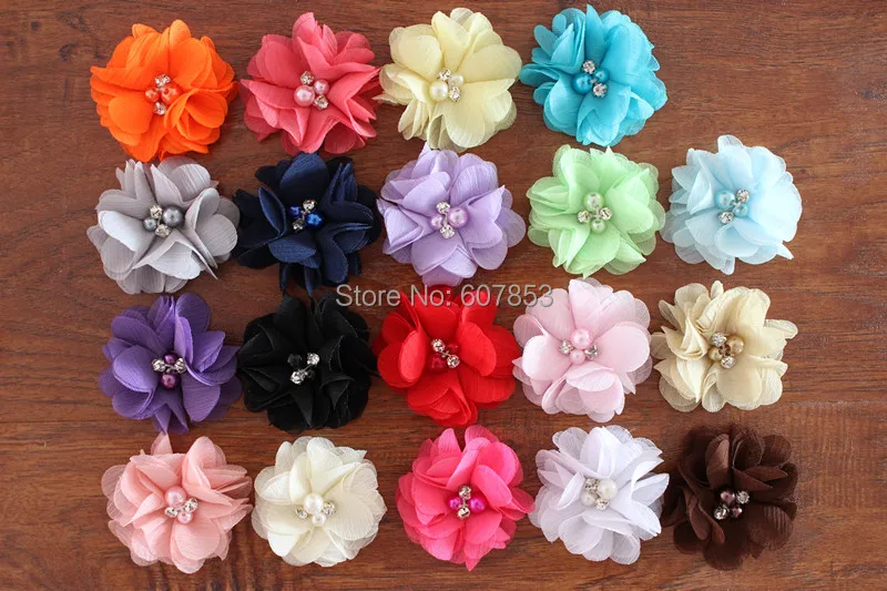 Chiffon Flowers Hair Flowers Two Pearl Two Rhinestone Chiffon Flower,Baby girl children hair accessories
Chiffon Flowers Hair Flowers Two Pearl Two Rhinestone Chiffon Flower,Baby girl children hair accessories