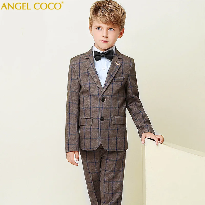 4PCS/SET Boys Suits Weddings Kids Prom Suits Lattice Wedding Suits Boys Tuexdo Children Clothes Set Boy Formal Classic Costume
4PCS/SET Boys Suits Weddings Kids Prom Suits Lattice Wedding Suits Boys Tuexdo Children Clothes Set Boy Formal Classic Costume