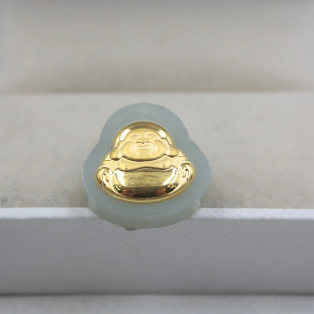 Fine 24K Yellow Gold &Hetian Jade Pendant Perfect Small Buddha Lucky 17*17mm Hot Fashion New
Fine 24K Yellow Gold &Hetian Jade Pendant Perfect Small Buddha Lucky 17*17mm Hot Fashion New