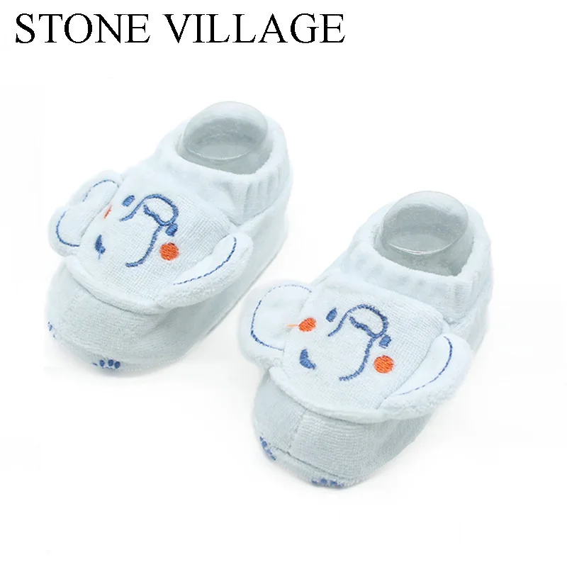 Обувь для новорожденных милые мягкие носки хлопковые тапочки обувь младенцев