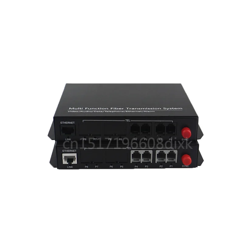 4 channel PCM voice telephone fiber optic converter and 1 channel 100M Ethernet, FC fiber optic port, single mode, 20KM
4 channel PCM voice telephone fiber optic converter and 1 channel 100M Ethernet, FC fiber optic port, single mode, 20KM