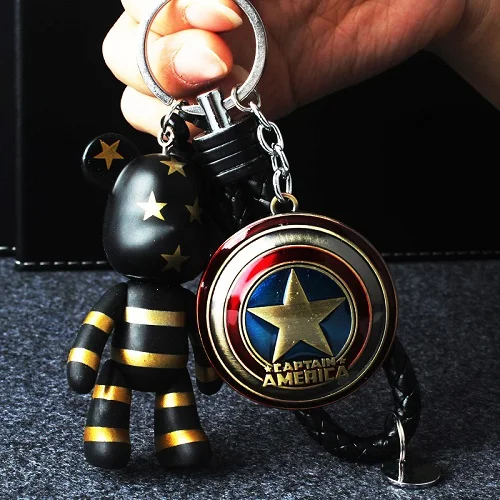 Avengers iron Man Key chain Pessimistic Bear Keyring Superhero Captain America Keychains For Men and Women Fashion Gifts
Avengers iron Man Key chain Pessimistic Bear Keyring Superhero Captain America Keychains For Men and Women Fashion Gifts