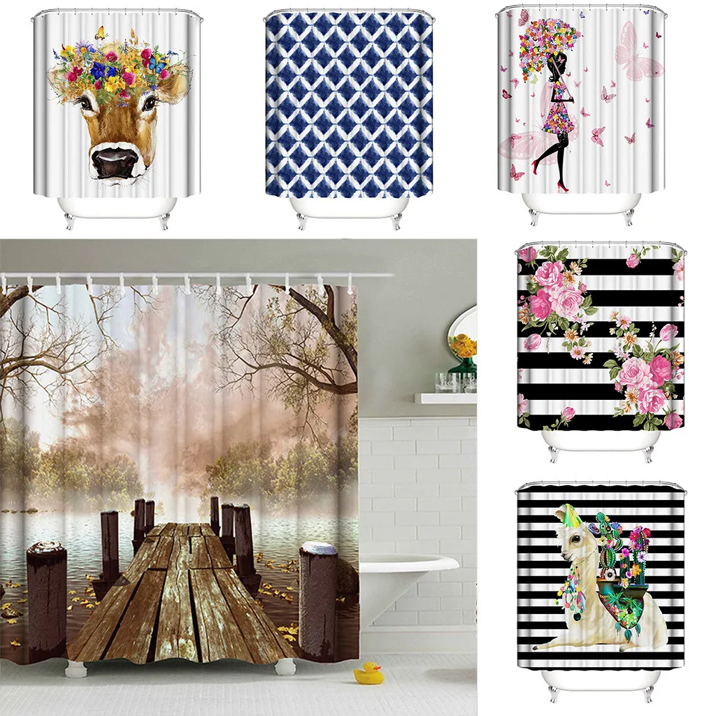 Shower Curtain Bathroom Decor New Scenic Waterproof Shower Curtain With 12 Hooks 3d Printed Bathroom Polyester High Quality
Shower Curtain Bathroom Decor New Scenic Waterproof Shower Curtain With 12 Hooks 3d Printed Bathroom Polyester High Quality
