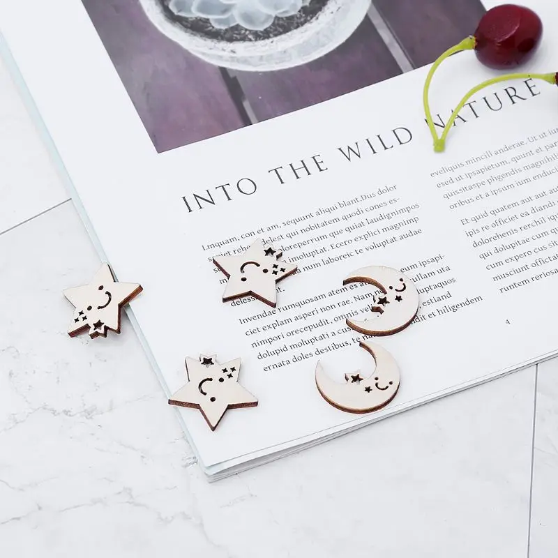 50pcs Laser Cut Wood Embellishment Wooden Star And Moon Shape Craft Wedding Decor
50pcs Laser Cut Wood Embellishment Wooden Star And Moon Shape Craft Wedding Decor