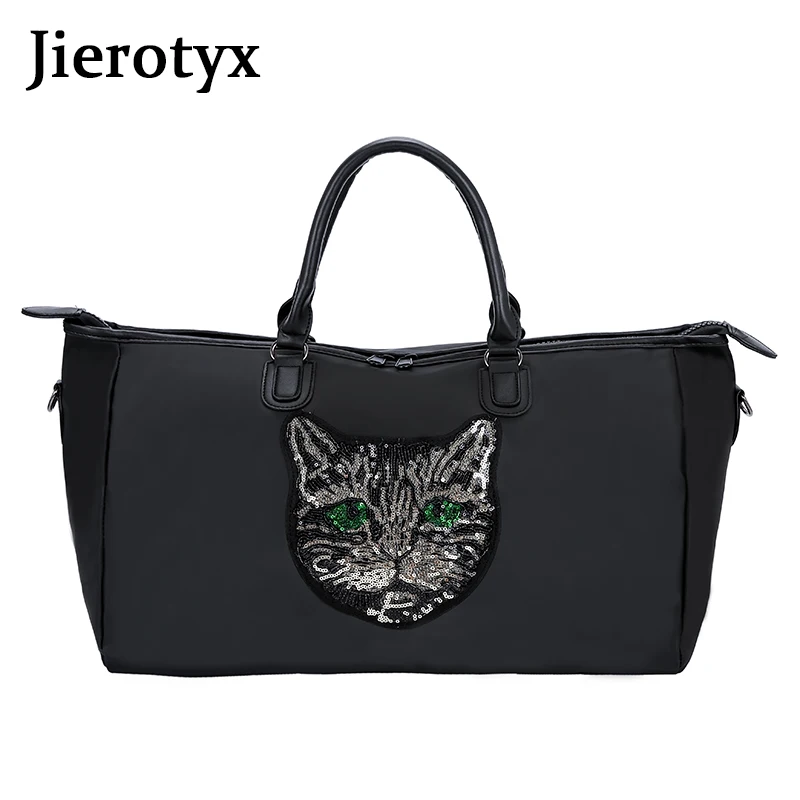 JIEROTYX Fashion Cat Head Sequins Gym Bag Training Bags Fro Women Black Sac De Fitness Anime Cartoon Waterproof Black Discount
JIEROTYX Fashion Cat Head Sequins Gym Bag Training Bags Fro Women Black Sac De Fitness Anime Cartoon Waterproof Black Discount