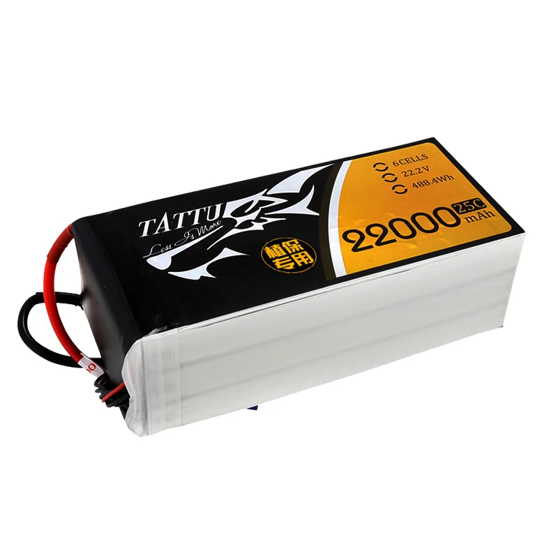TATTU 22000mAh 22.2V 6S LiPO Battery Burst 25C for Big Load Multirotor FPV Drone Hexacopter Octocopter
TATTU 22000mAh 22.2V 6S LiPO Battery Burst 25C for Big Load Multirotor FPV Drone Hexacopter Octocopter